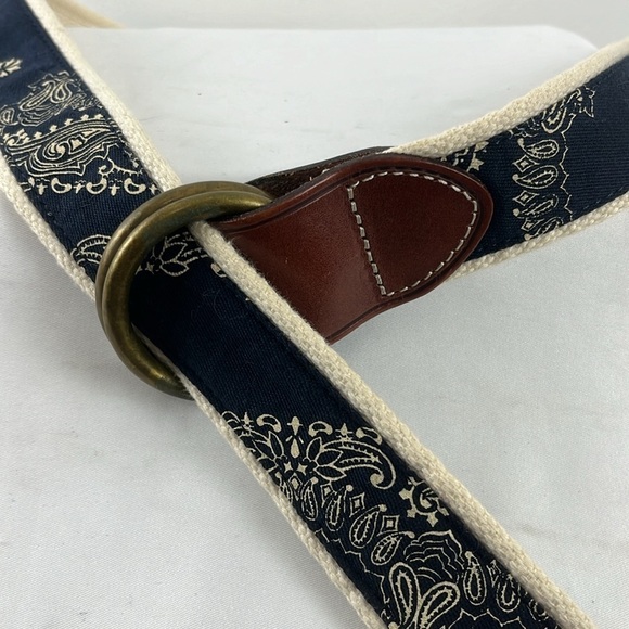 Polo Ralph Lauren Blue & White Cotton Nautical-Style Belt - Picture 3 of 5
